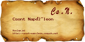 Csont Napóleon névjegykártya